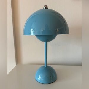 Light Blue Cordless Touch Button Table Lamp